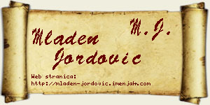 Mladen Jordović vizit kartica